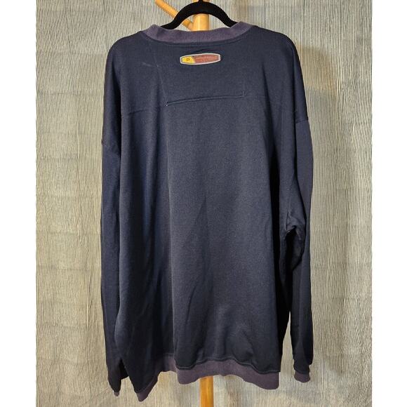 Vintage 90s Pelle Pelle 3XL $295 Navy Crewneck Sweatshirt Hip Hop Legend - Picture 6 of 11